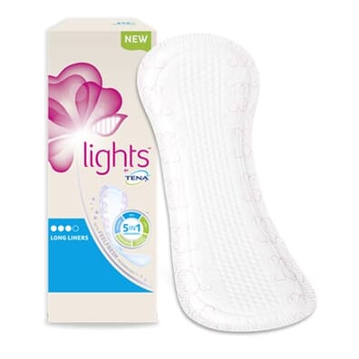 Lights by TENA Long Absorbent Liners - Case of 80