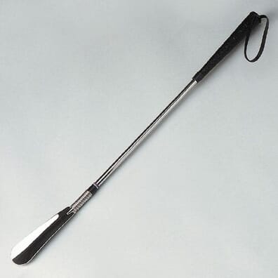 Chrome Deluxe Long-Handle Shoehorn