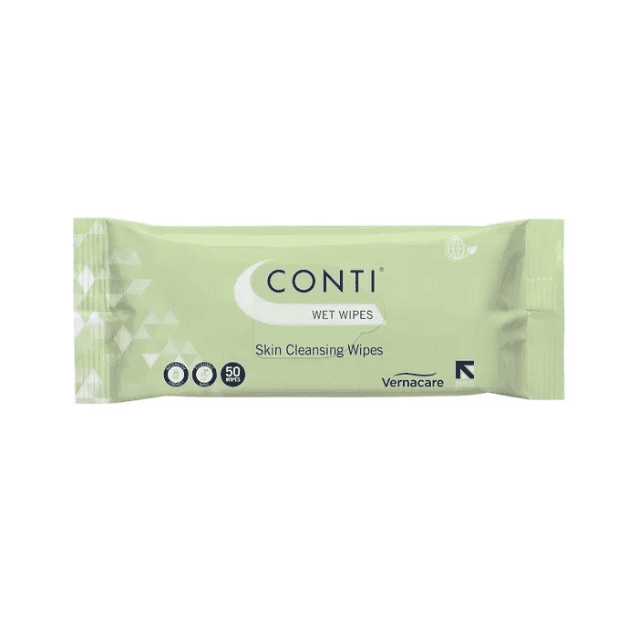 View Conti Flushable Wet Cleansing Wipes Pk50 information