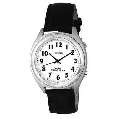 Ladies Atomic Talking Watch with Leather Strap