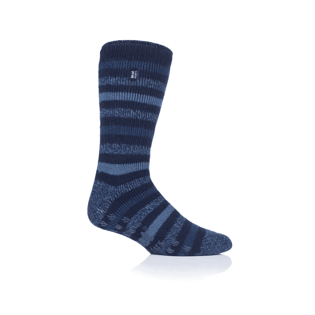 View Mens Heat Holders Slipper Socks Stripe Blue information
