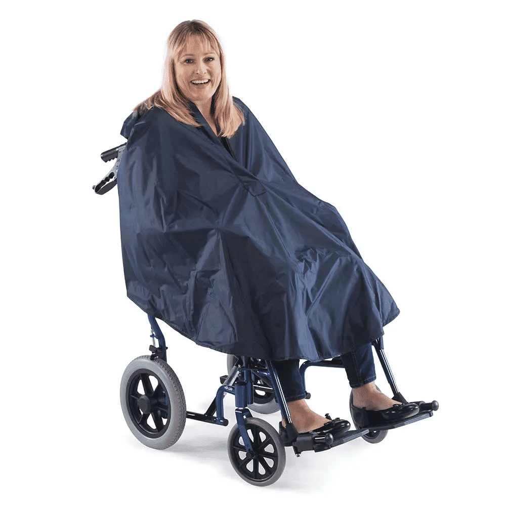 View Waterproof Wheelchair Poncho with Cotton Lining information