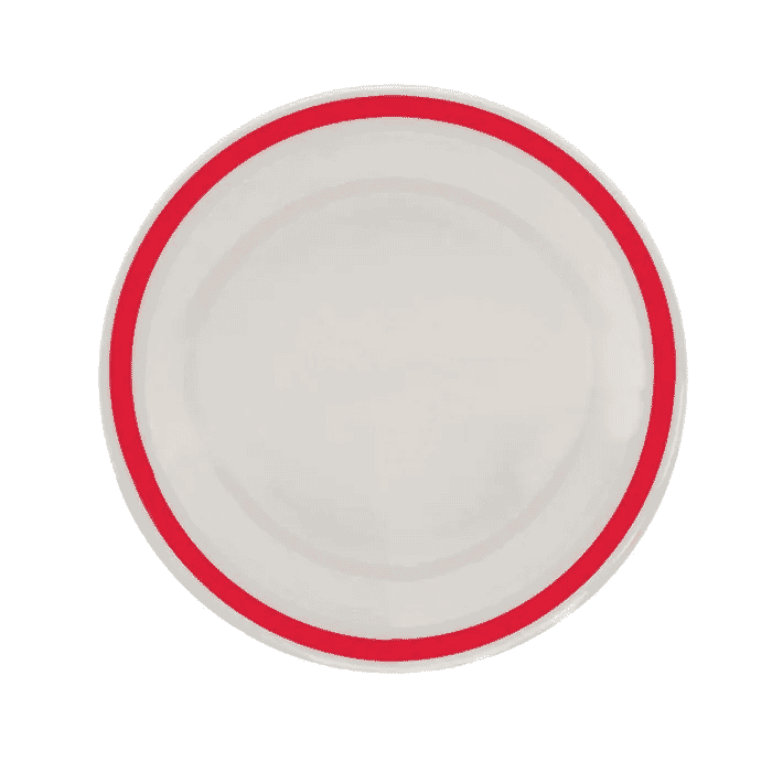 Bright Red Rim Plate