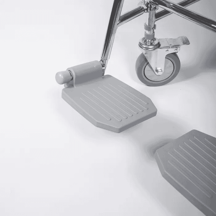 Healthcare Wheeled Swivel Commode Footrests