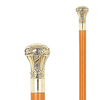 Brass Crown Designed Knob Walking Stick