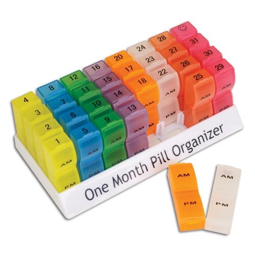 View Marked Monthly Pill Organiser information