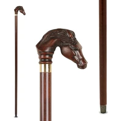 Hardwood Horse Walking Stick