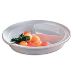 SP Ableware 745270004 Partitioned Scoop Dish with Lid, Red