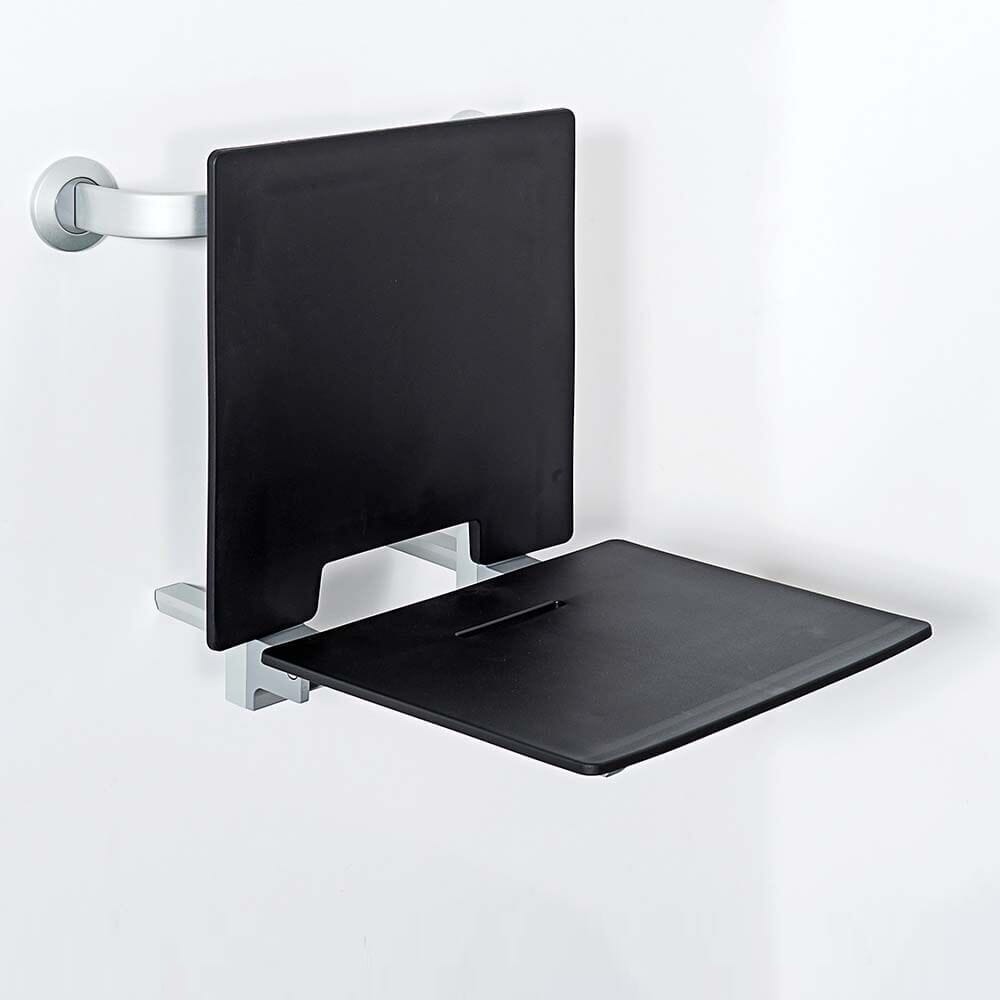 View Removable Wall Mounted Lock Hinge Shower Seat Black information