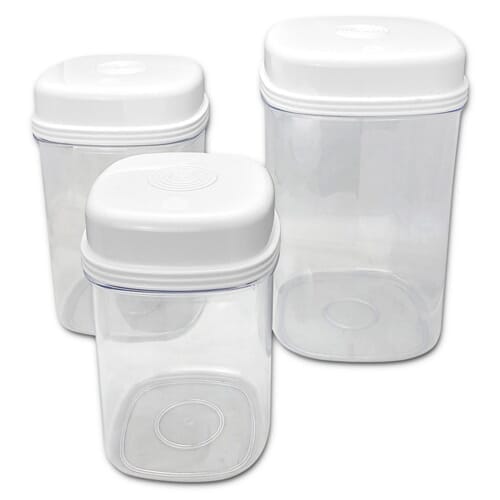 Easy Open Clear Food Containers Set of 3