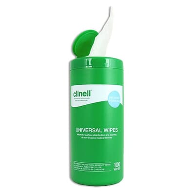 Clinell Sanitising Wipes - Tub of 100