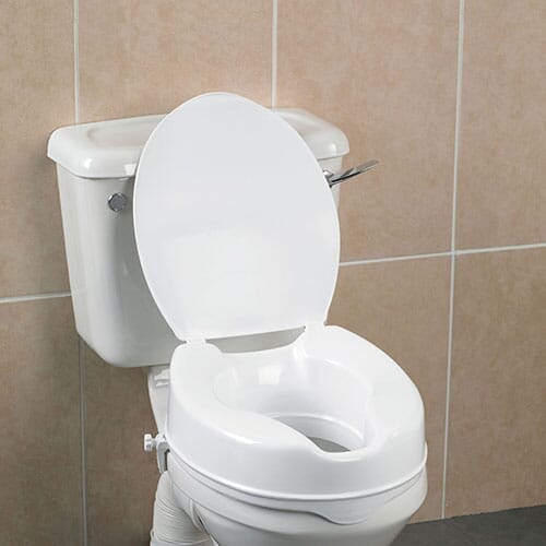Savanah Raised Contoured Toilet Seat with Lid 15cm from Essential Aids