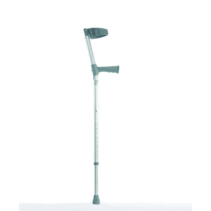 View Single Adjustable Crutches with Angled Plastic Handles information