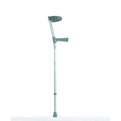 Single Adjustable Crutches with Angled Plastic Handles