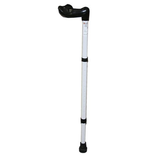 View Adjustable White Grip Walking Stick Comfort Adjust White Walking Stick Left information