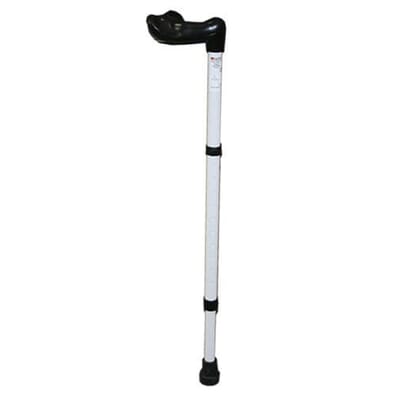 Adjustable White Grip Walking Stick