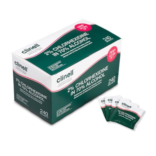 Clinell Chlorhexidine Equipment Sanitising Wipes