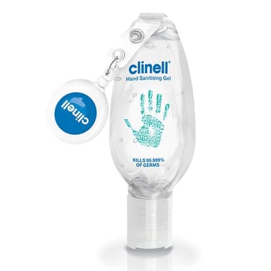 Clinell Hand Sanitiser Gel 50ml Portable Dispenser with Clip