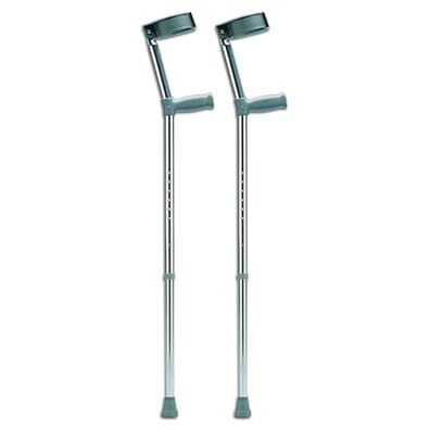 Single Adjustable Aluminium Elbow Crutches - Tall