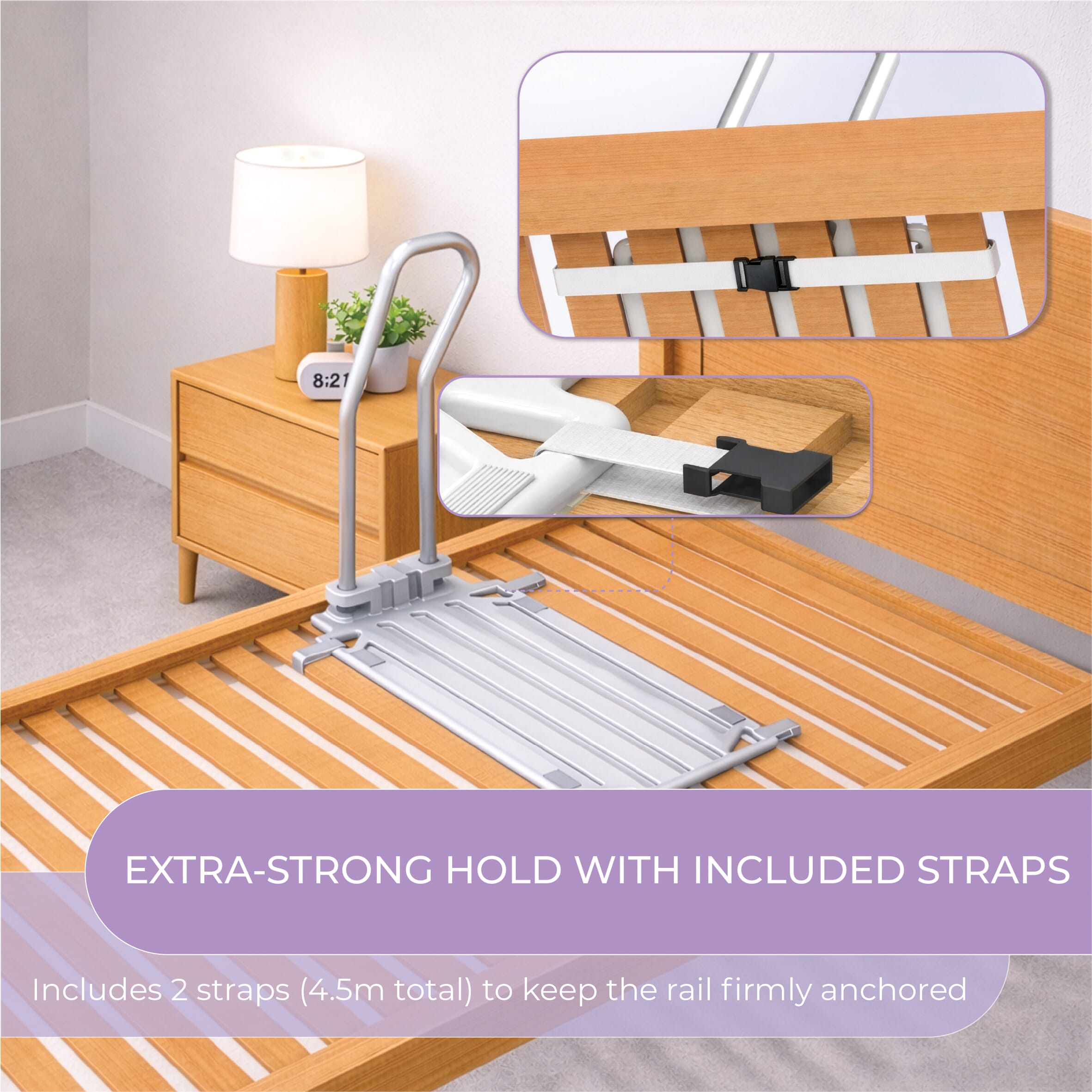 2 in 1 bed rail with straps 7