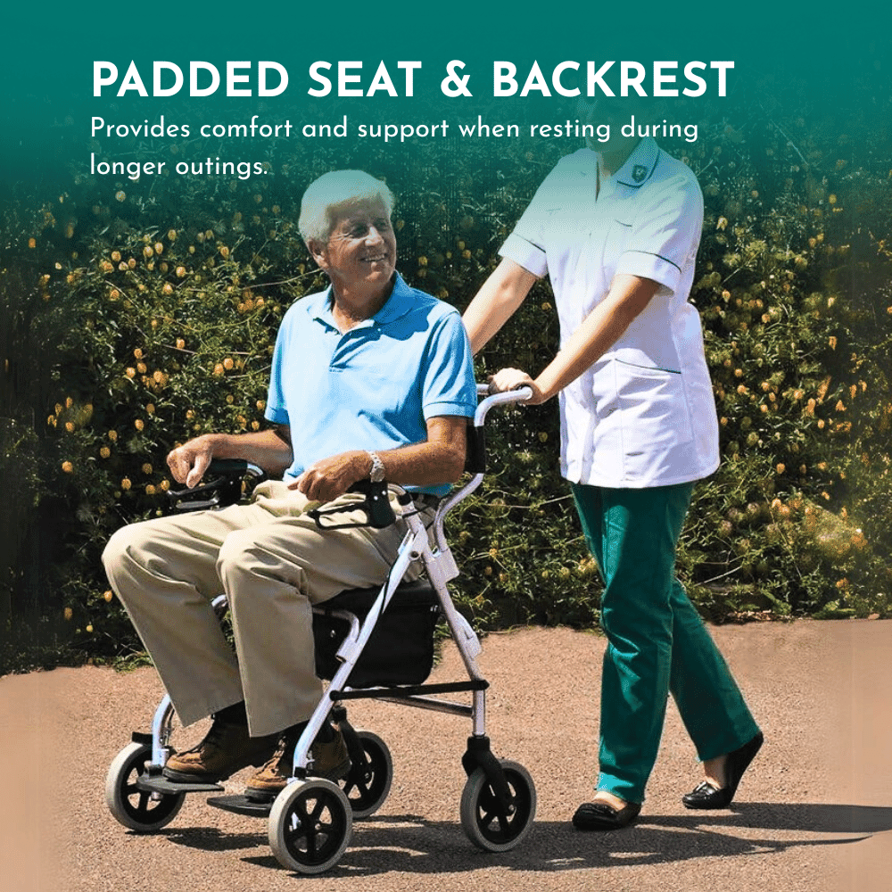 2 in 1 rollator and transit chair comfort