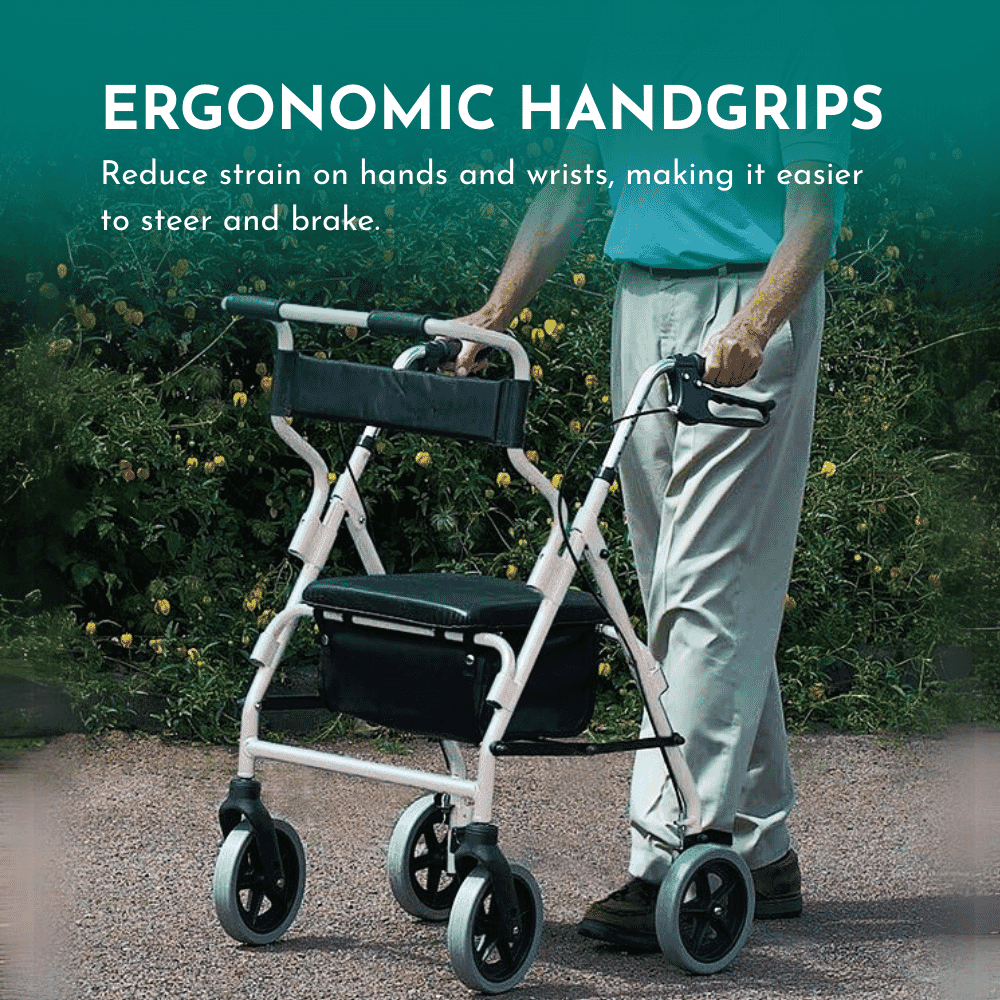 2 in 1 rollator and transit chair ergonomic
