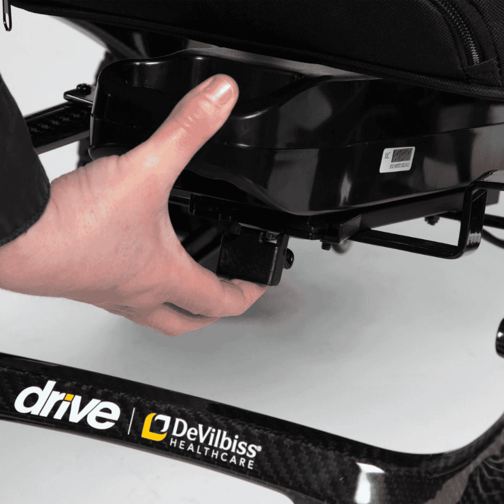 24v 10ah lithium battery for autofold or instafold wheelchair in use