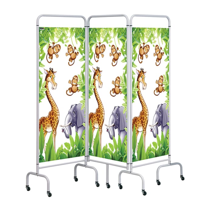 3 panel portable privacy screen jungle