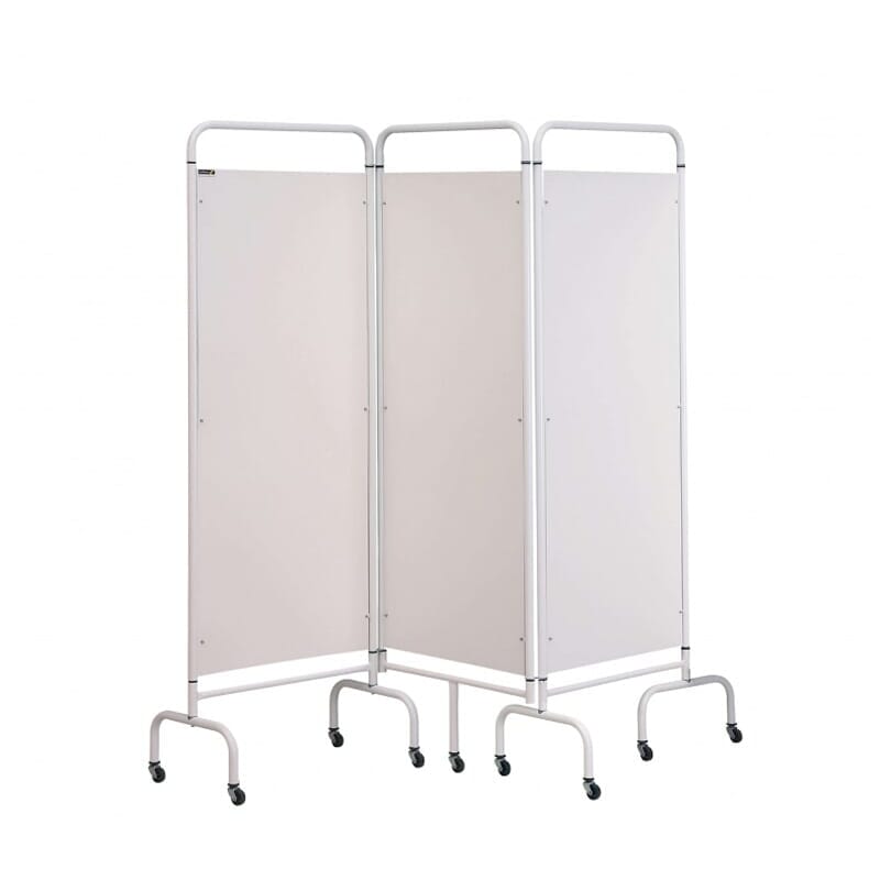3 panel portable privacy screen white