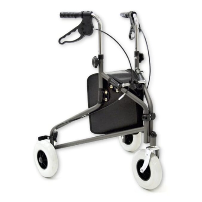 3 wheel walker in gun metal grey