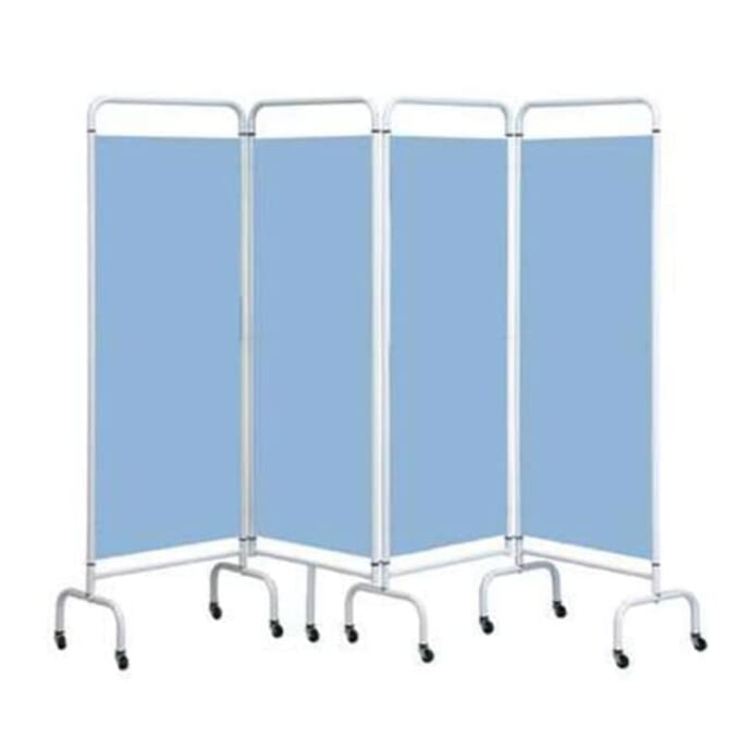 4 panel portable privacy screen blue