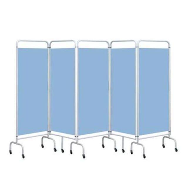 View 5 Panel Portable Privacy Screen Blue information