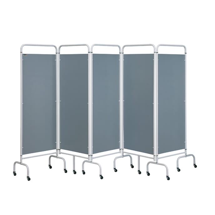 5 panel portable privacy screen grey