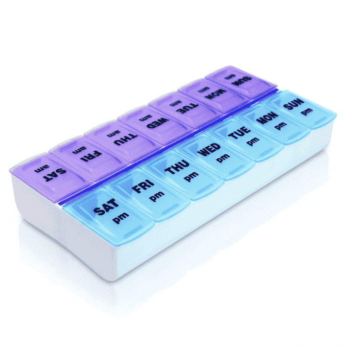 7 day am pm pill dispenser