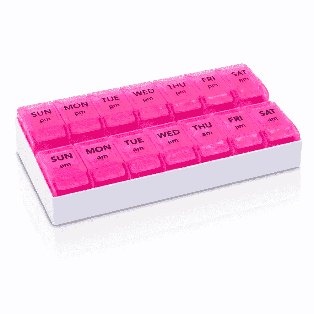 7 Day AM/PM Push to Open Pill Box