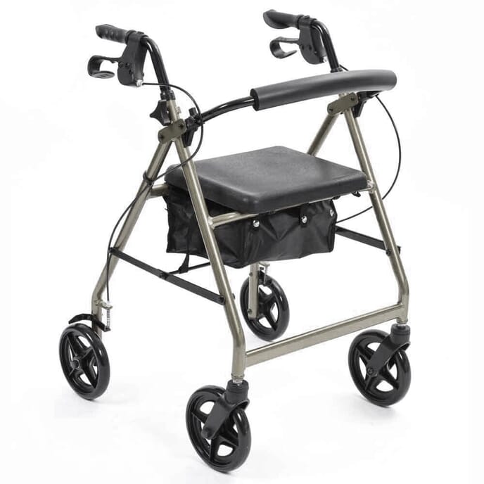 a series 4 wheel rollator silver