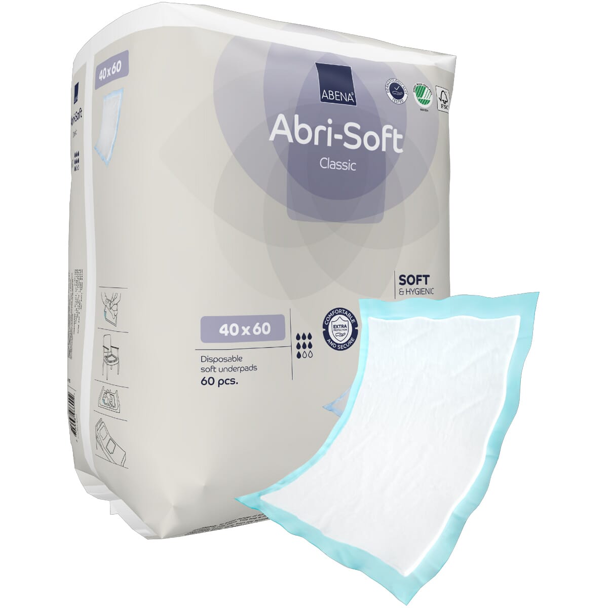 abena abri soft classic disposable bed pads 40x60cm 900ml
