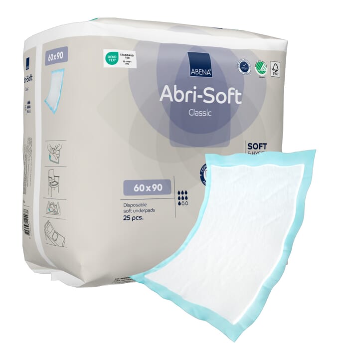 abena abri soft classic disposable bed pads 60x90cm 2100ml