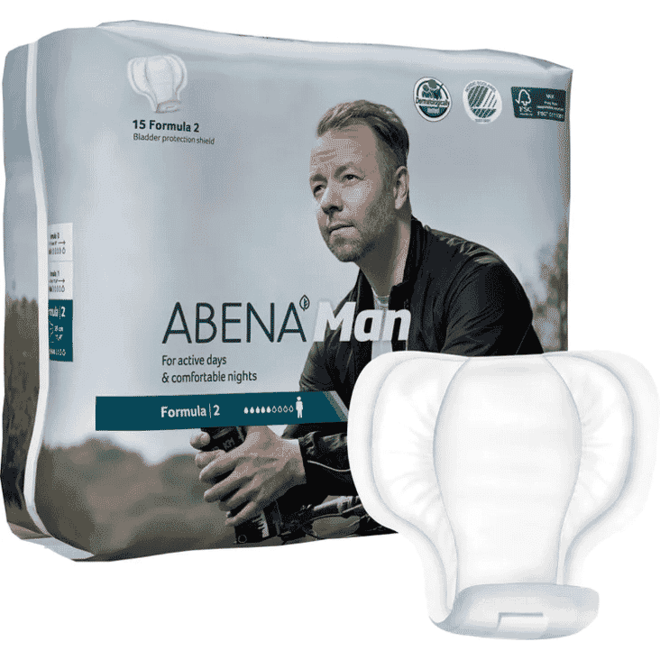 abena man latex free formula 2 pack15 pads