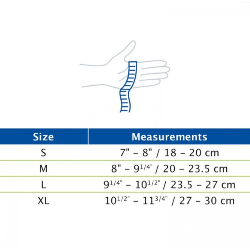 actimove arthritis care gloves size guide