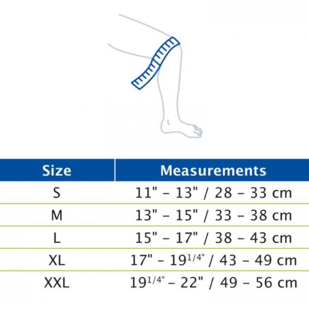 actimove arthritis care knee support size guide
