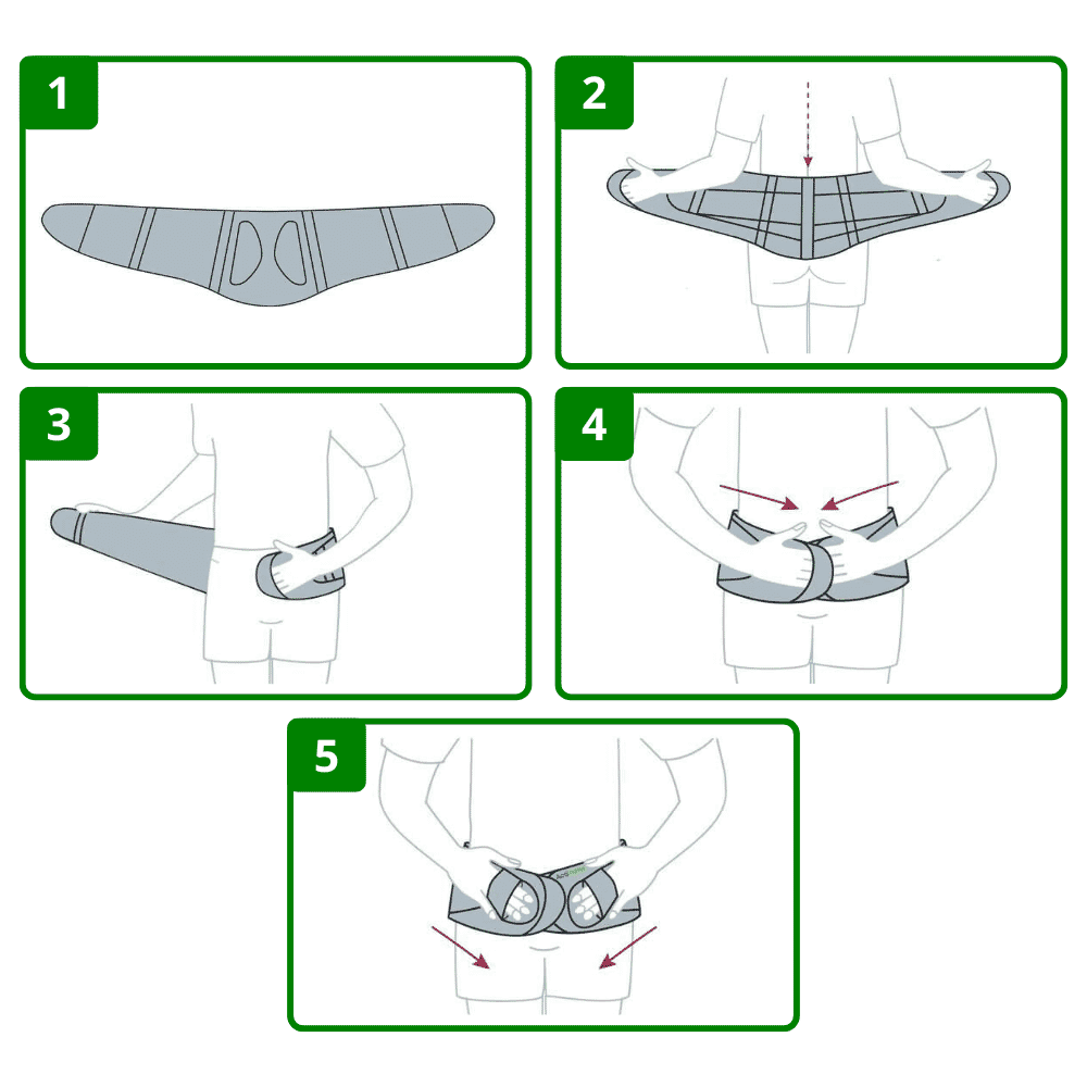 actimove back support how to fit