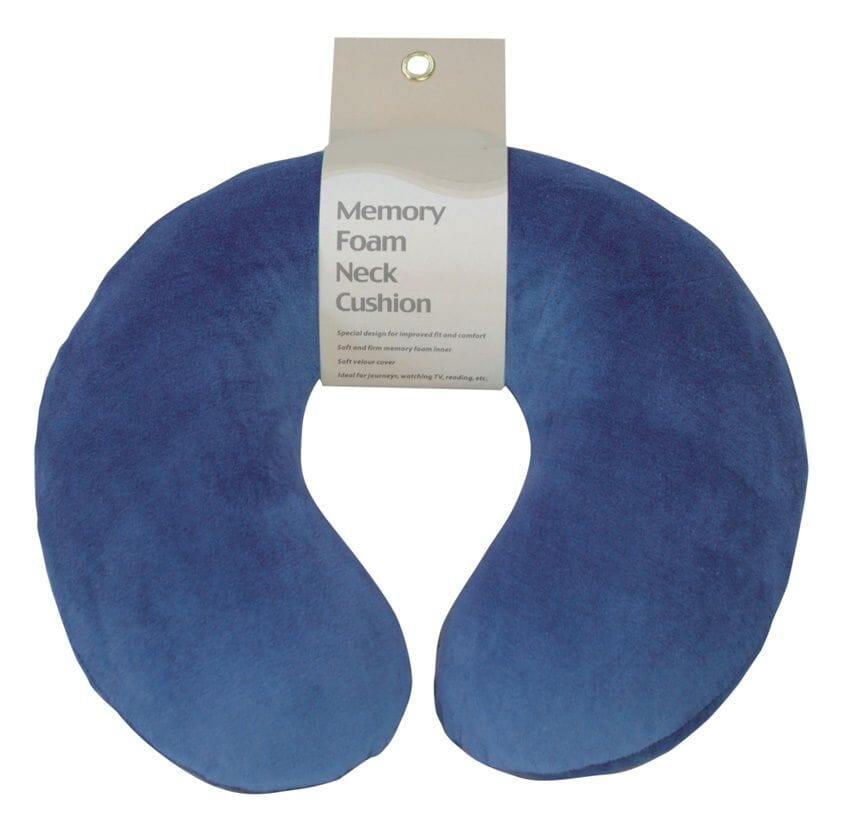 View Memory Foam Travel Pillow Memory Foam Neck Cushion Blue information