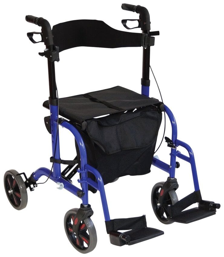 View Aidapt Duo Rollator and Transit Chair Aidapt Duo Deluxe Blue information