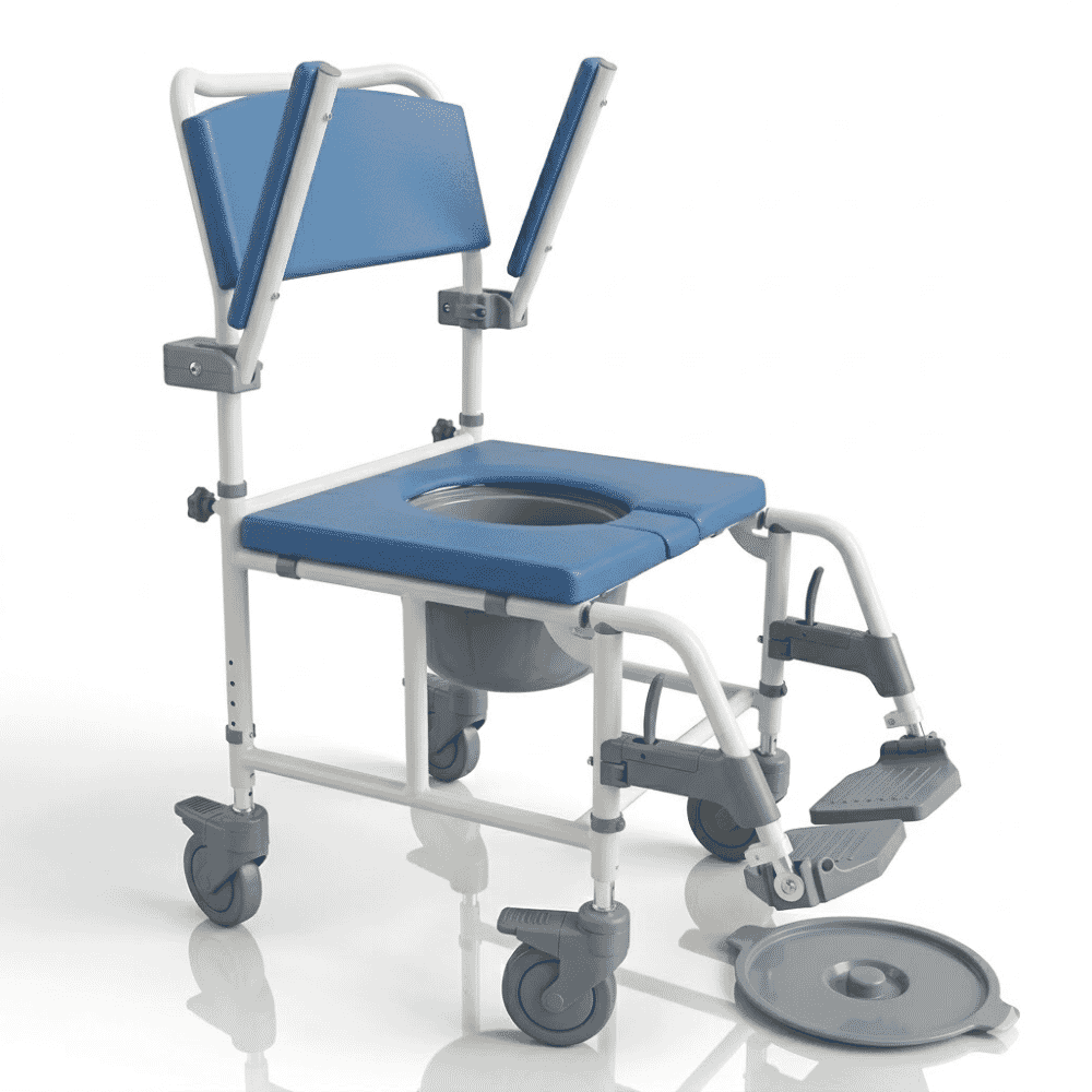 adaptable shower commode chair raised arms