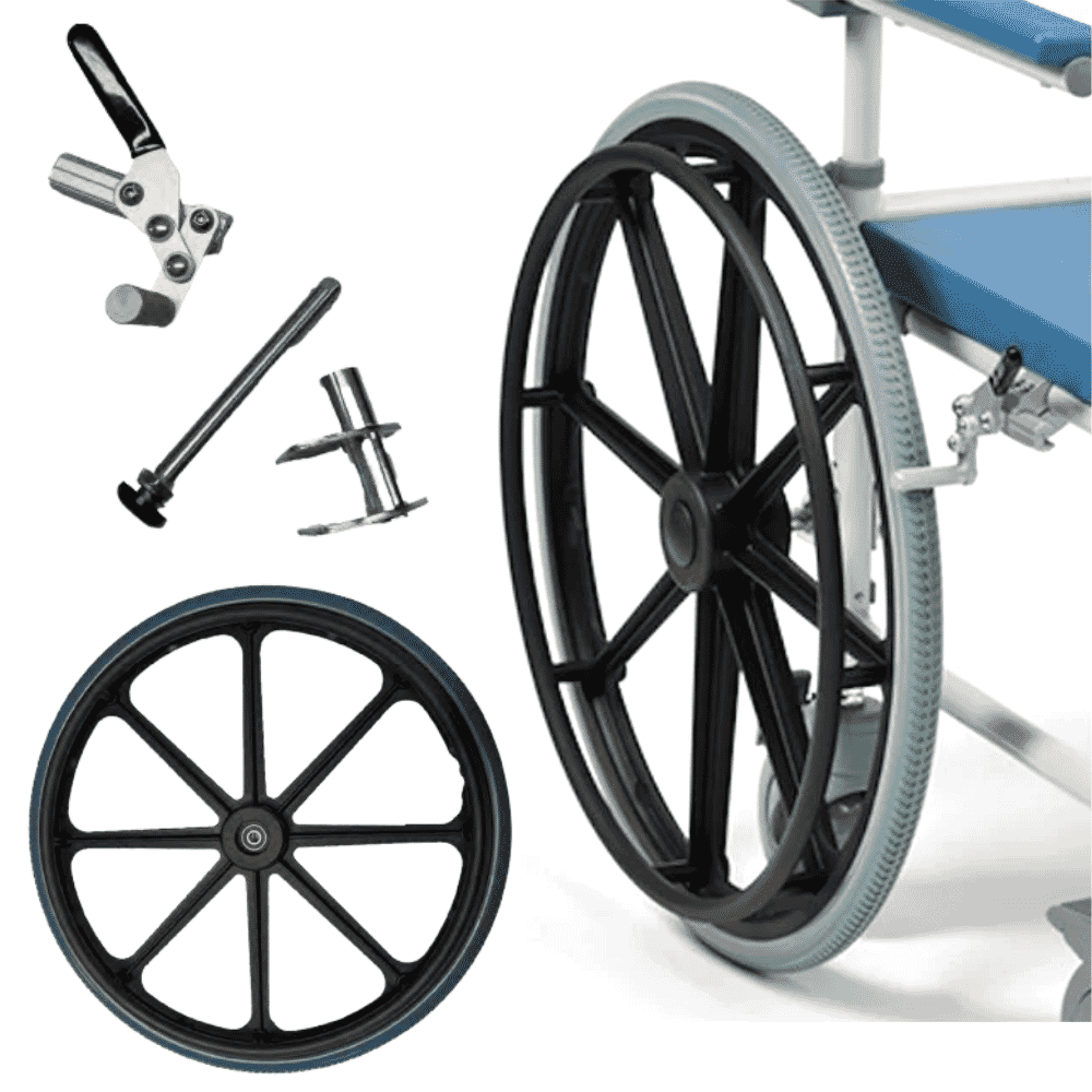 adaptable shower commode chair self propelling wheel conversion kit