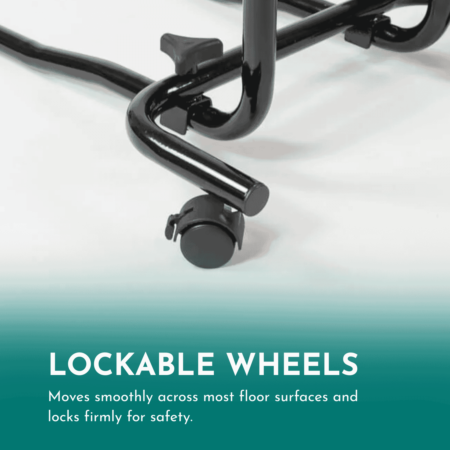 adjustable bed chair table with castors locking castors