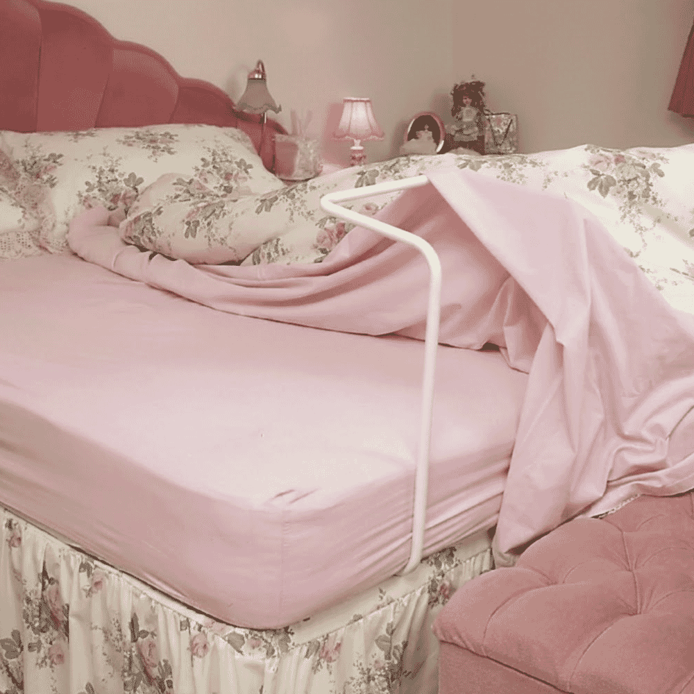 adjustable bed cradle in use