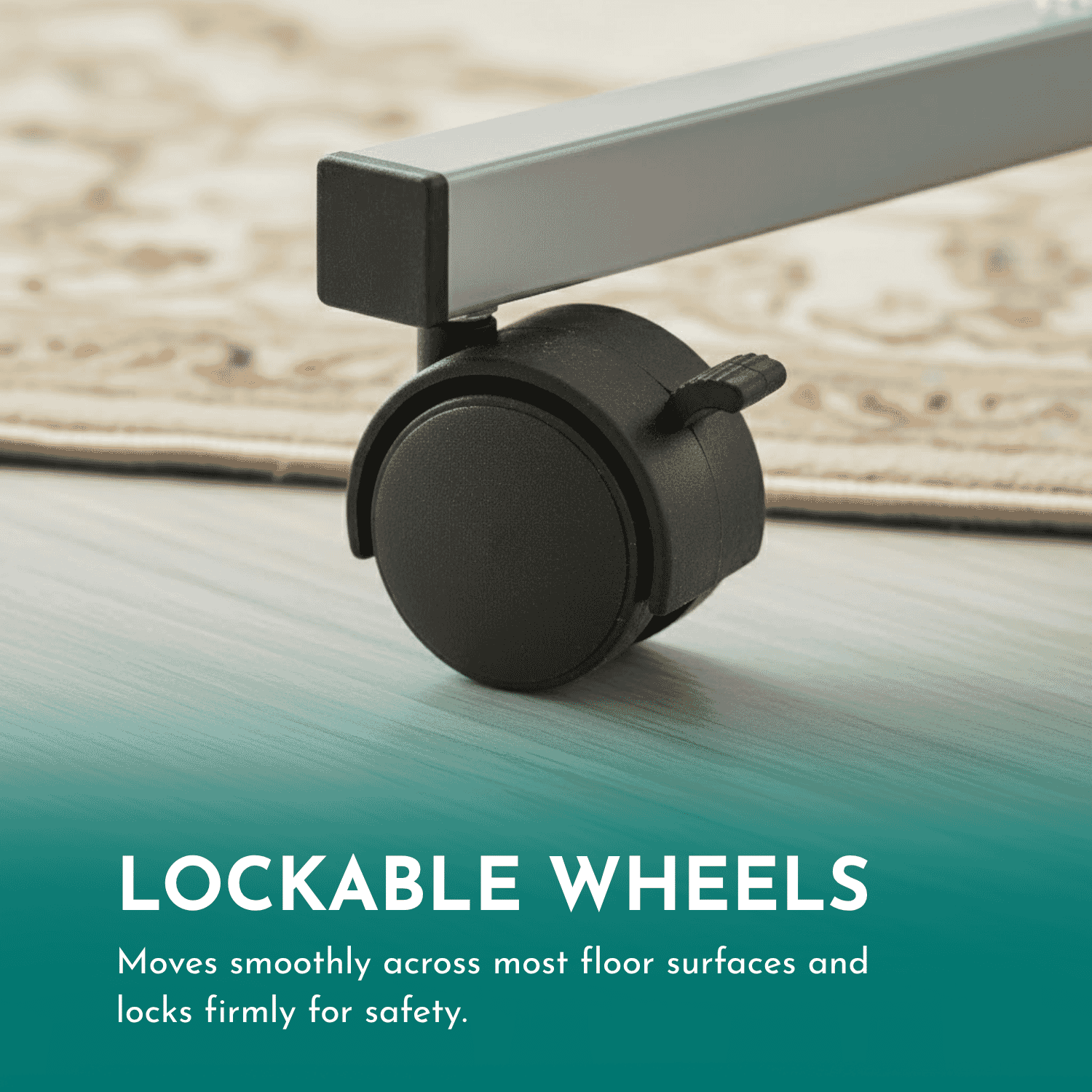 adjustable curved over bed chair table castors