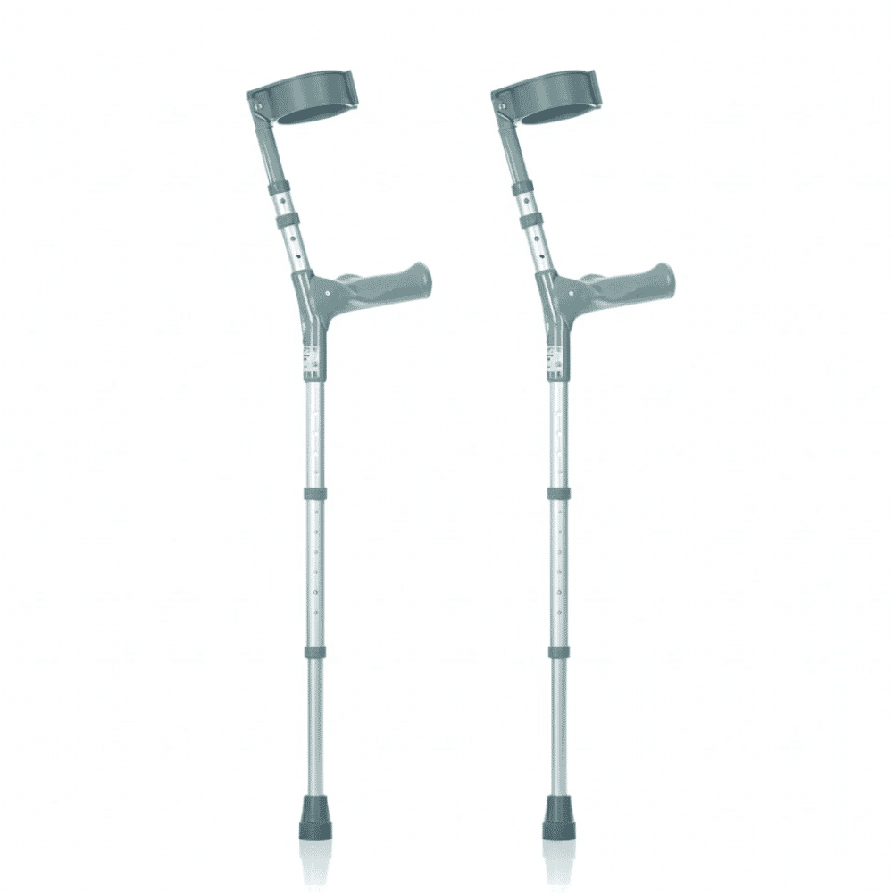 Adjustable Elbow Crutches With Comfy Grips - Pair